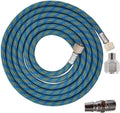 6-Ft Braided Airbrush Air Hose with 1/8ft to 1/4ft Adapter - Durable