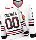 Ice Hockey Jersey for Men White V-Neck - Stitched #00 X-Mas