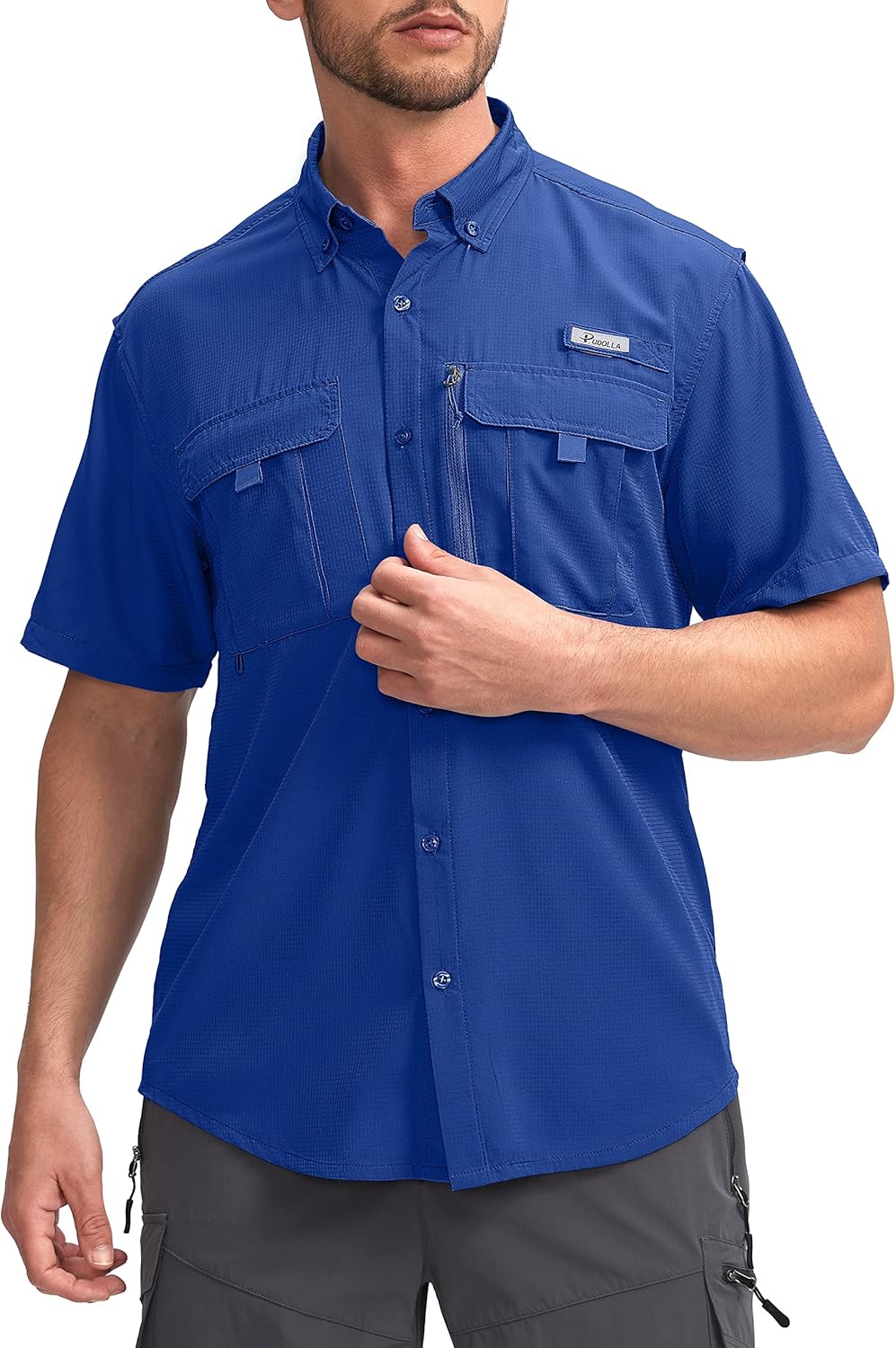 Pudolla Men's Fishing Shirts with UPF50+ Protection for Summer