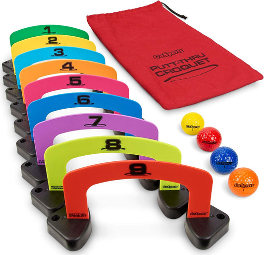 GoSports Putt-Thru Croquet Putting Game - Portable Fun Anywhere!