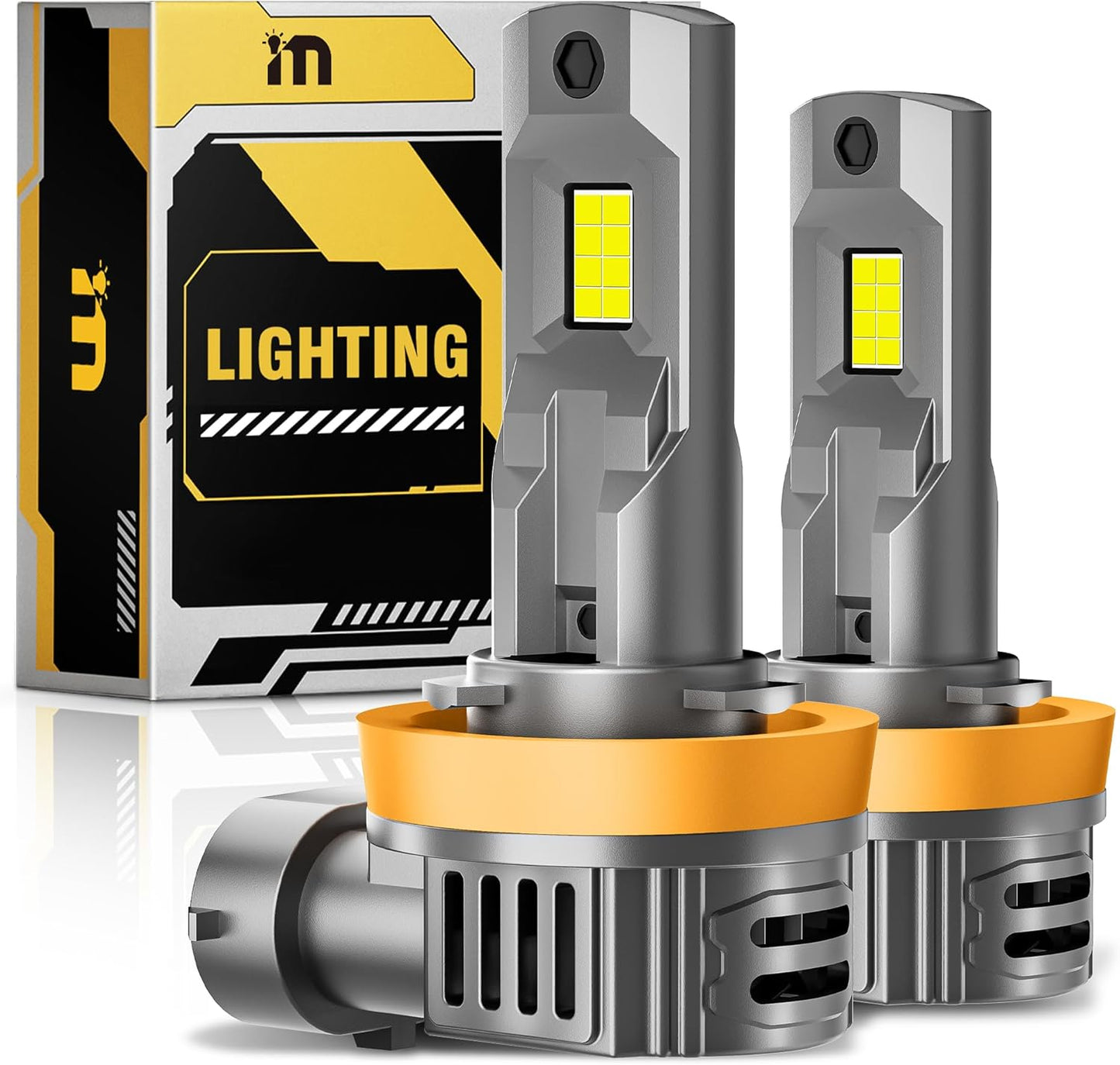 H11 H9 Fog Bulbs - 32000lm 800% Brighter Mini Size Lights