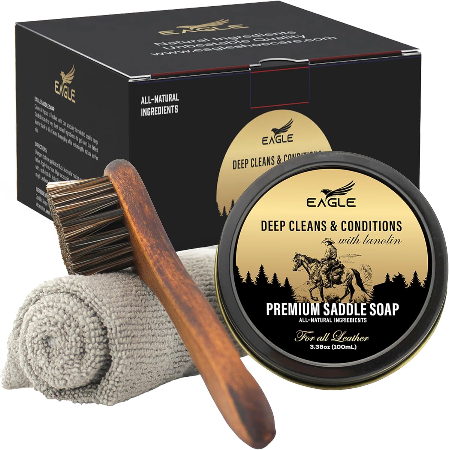 Complete Leather Care Kit: Cleans & Conditions