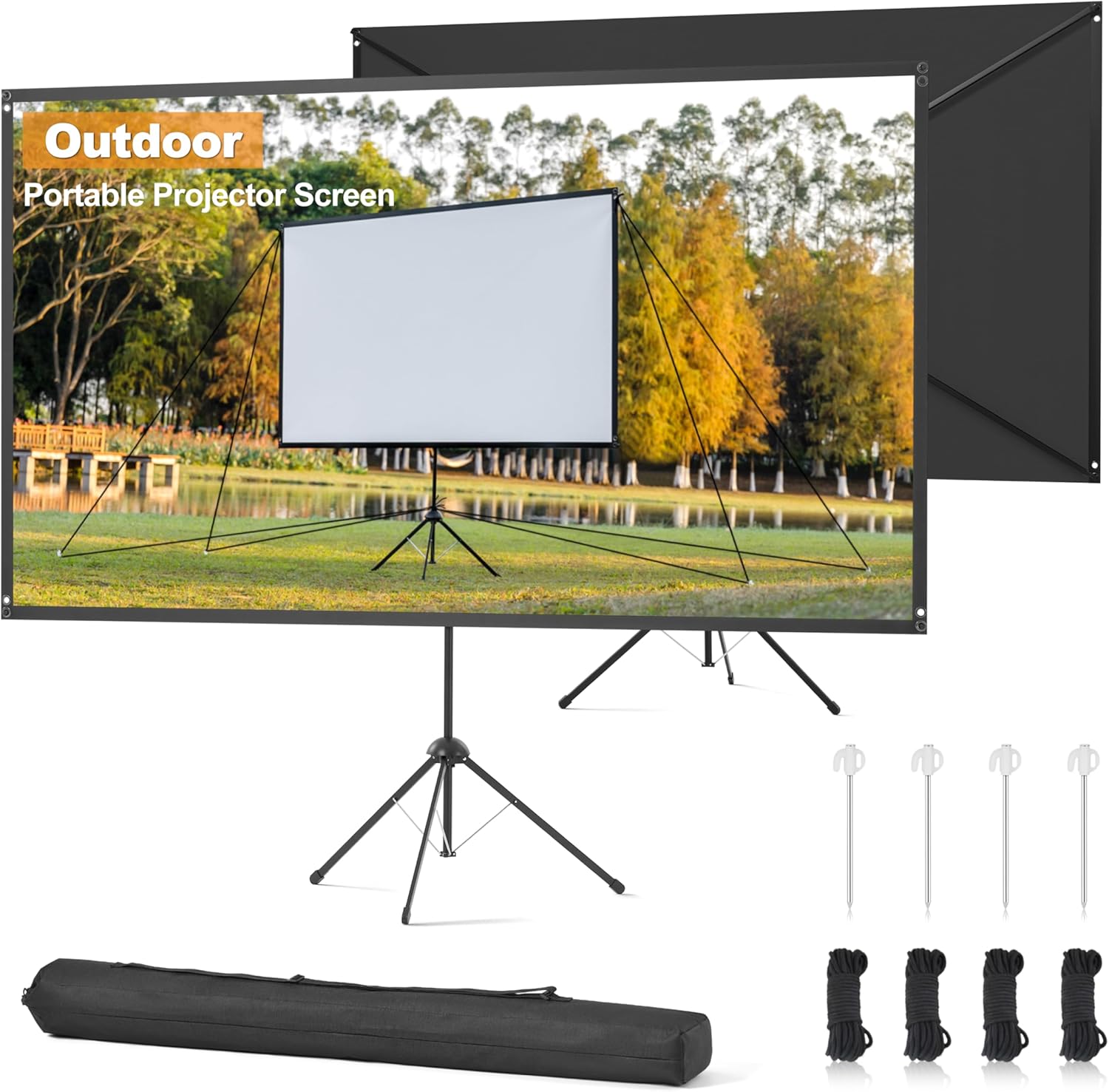 High Gain Outdoor Projector Screen 100 Inch for Home Theater