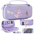 Purple Travel Case for Nintendo Switch Console & Accessories - Unicorn
