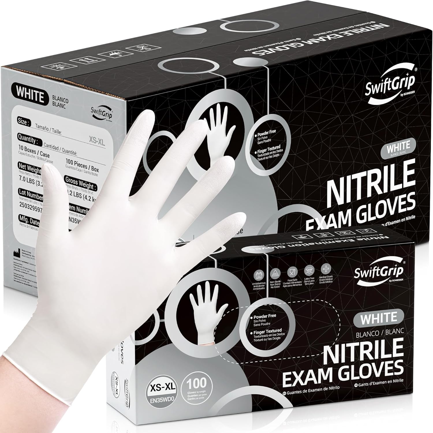 Disposable Nitrile Exam Gloves for Medical, Cleaning & Cooking