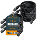 SMALL-EYE 5 Pin DMX Cable 10 ft 6 Pack - Stable Pro Lighting Cabling