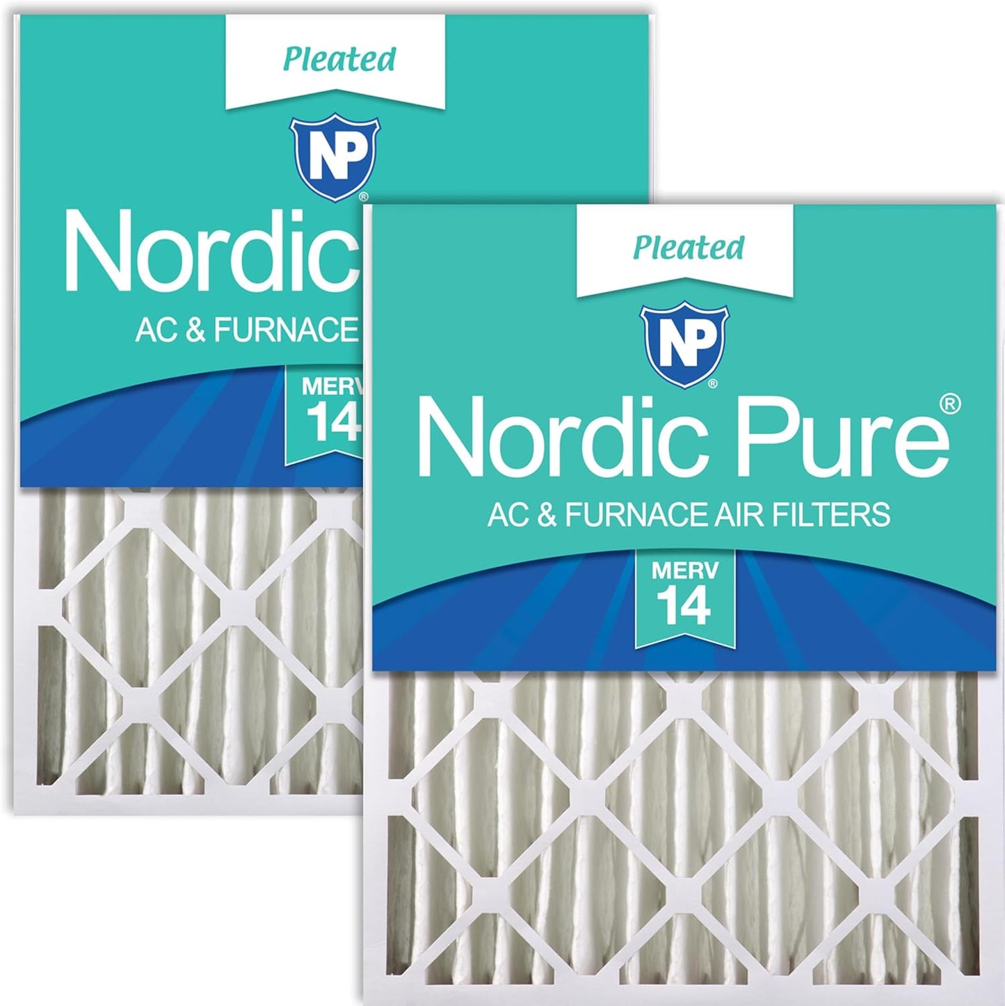 Nordic Pure 16x20x4 Pleated MERV 14 Air Filters for Clean Air