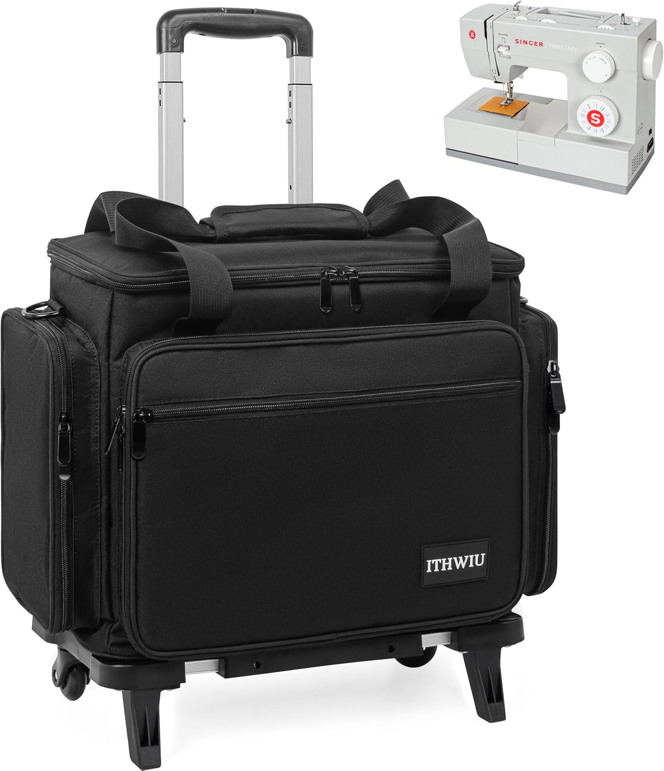 Sewing Machine Carrying Case with Multiple Storage Pockets