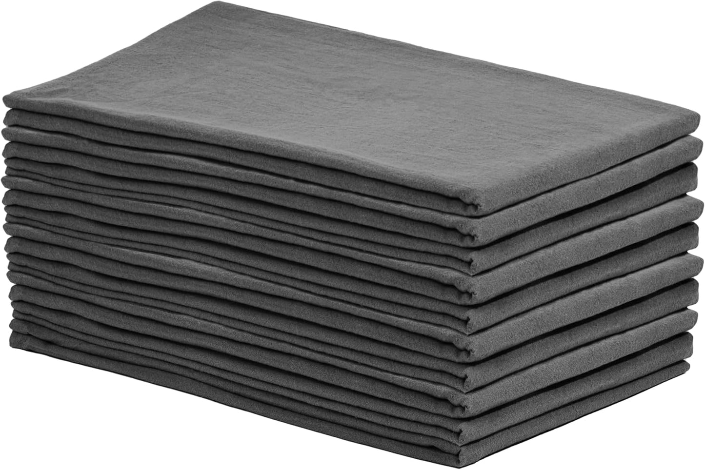 Organic Cotton Gray Tea Towels - Durable, Absorbent Kitchen Towels