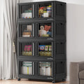 BROVIEW 400Qt Stackable Storage Bins with Lids - Large Collapsible