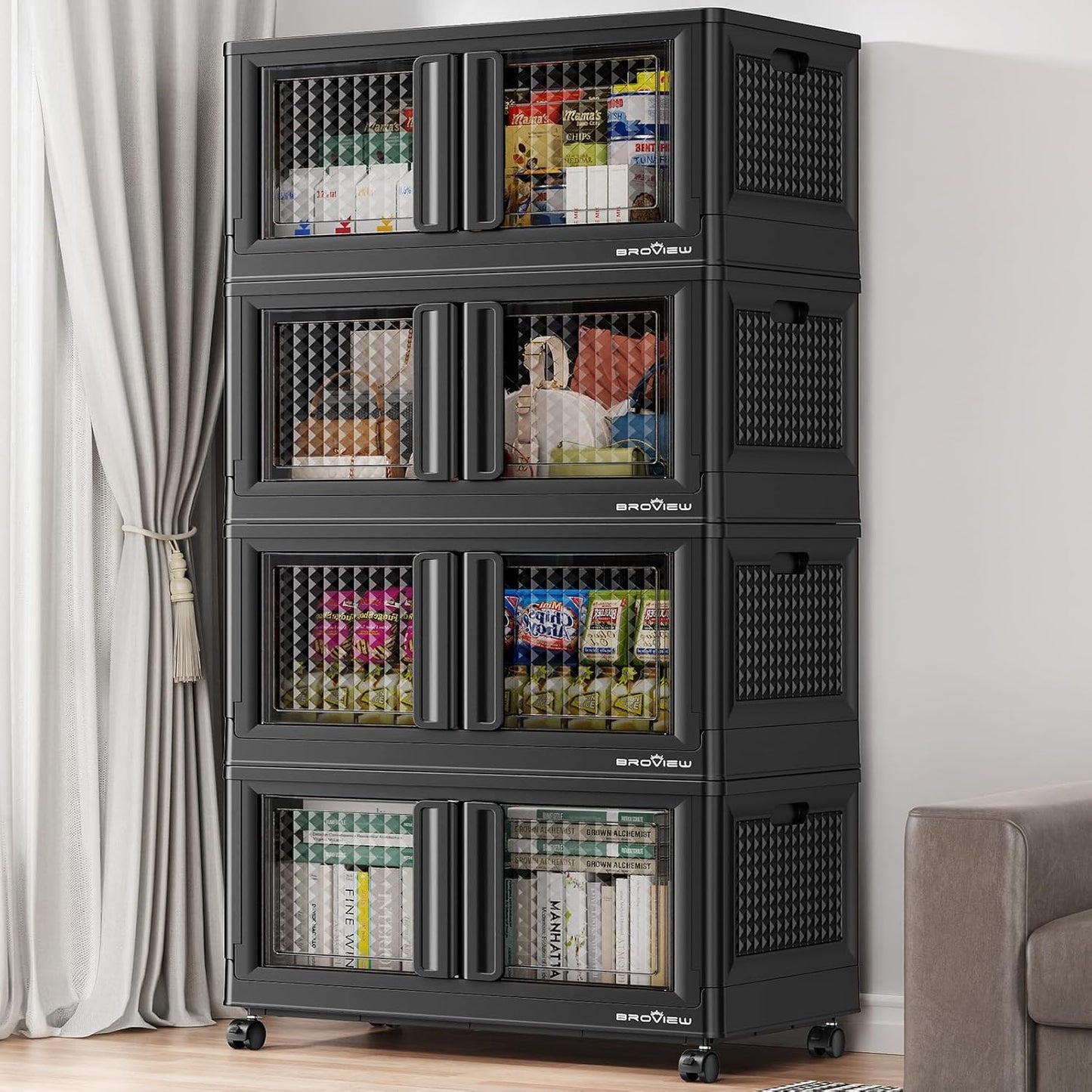 400Qt Stackable Storage Bins with Lids for Home Organization