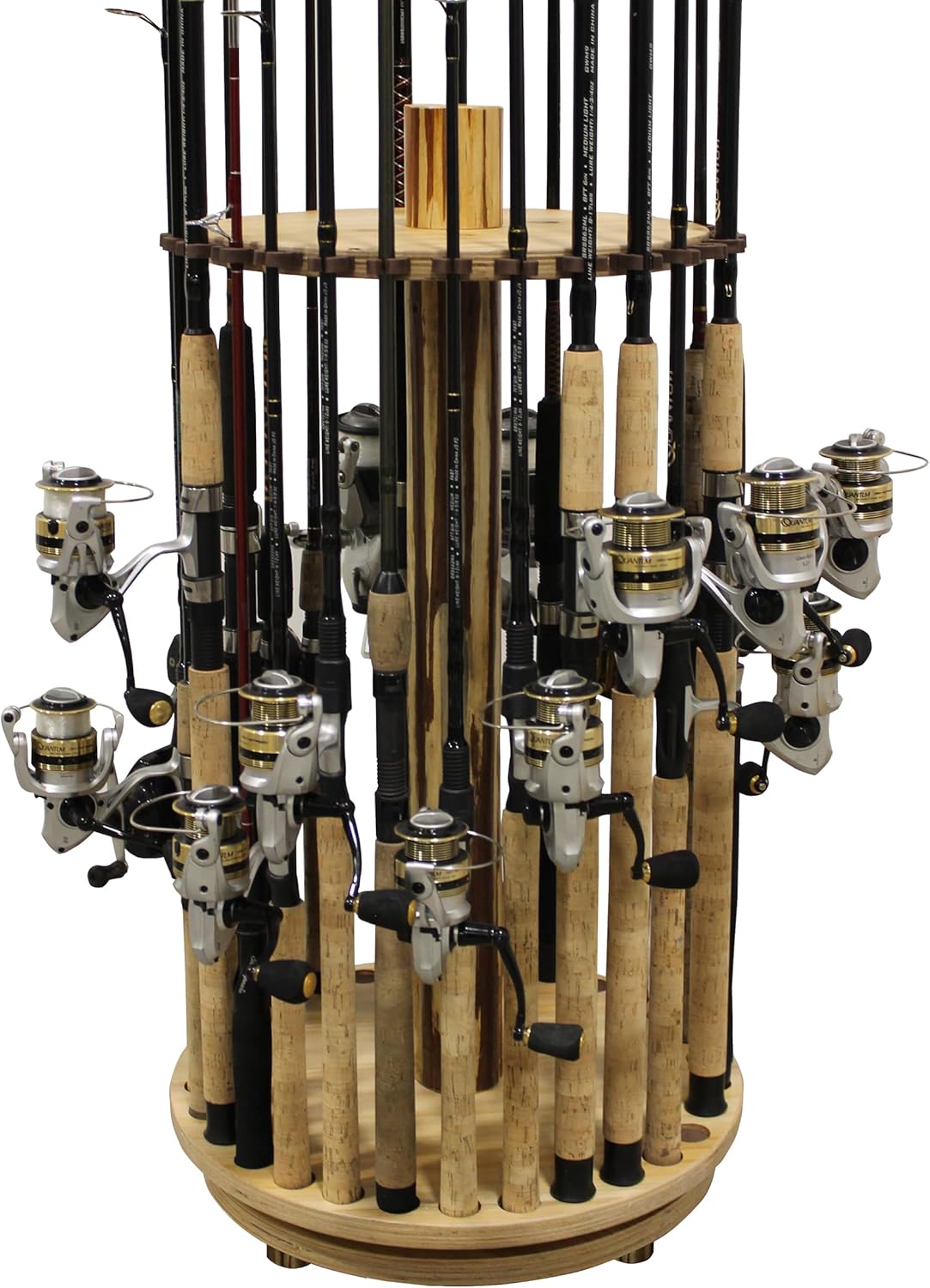 Fishing Rod Holder - 360 Spinning Rack for Garage Storage