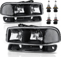 Headlight Assembly Black Housing Clear Lens for 1999-2006 GMC Sierra