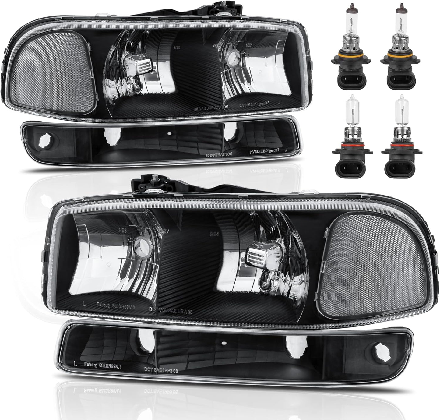 Headlight Assembly Front Lamp for GMC Sierra and Yukon Models