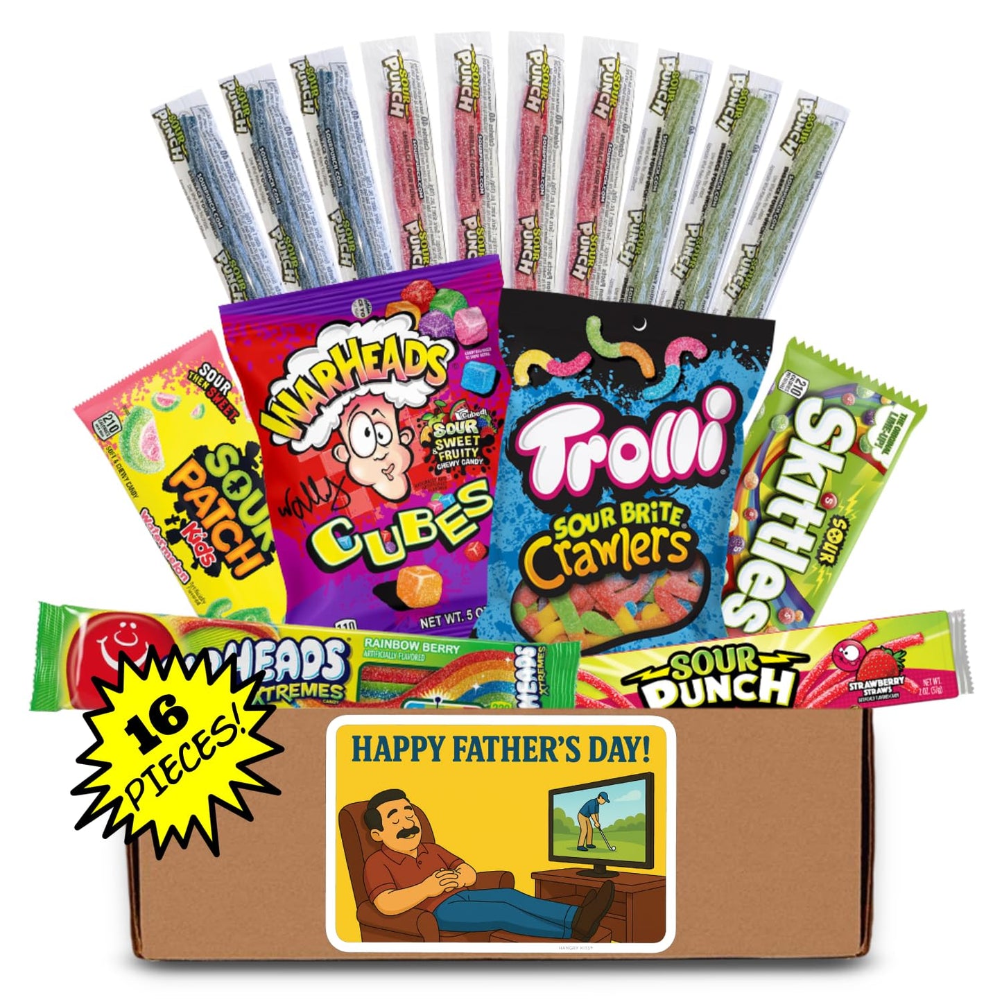 Hangry Kit Father's Day Sour Candy Gift Box for Sweet Treats