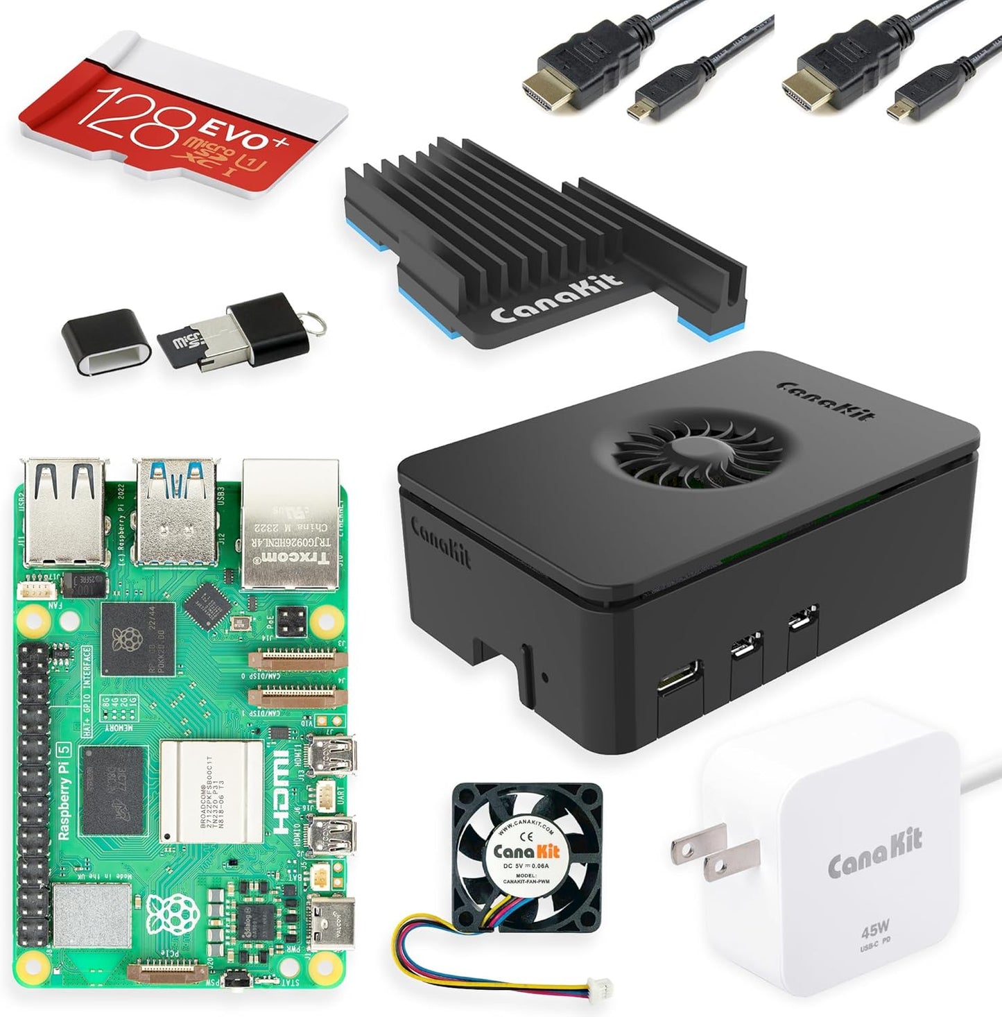 Raspberry Pi 5 Starter Kit PRO with 128GB Micro SD Card