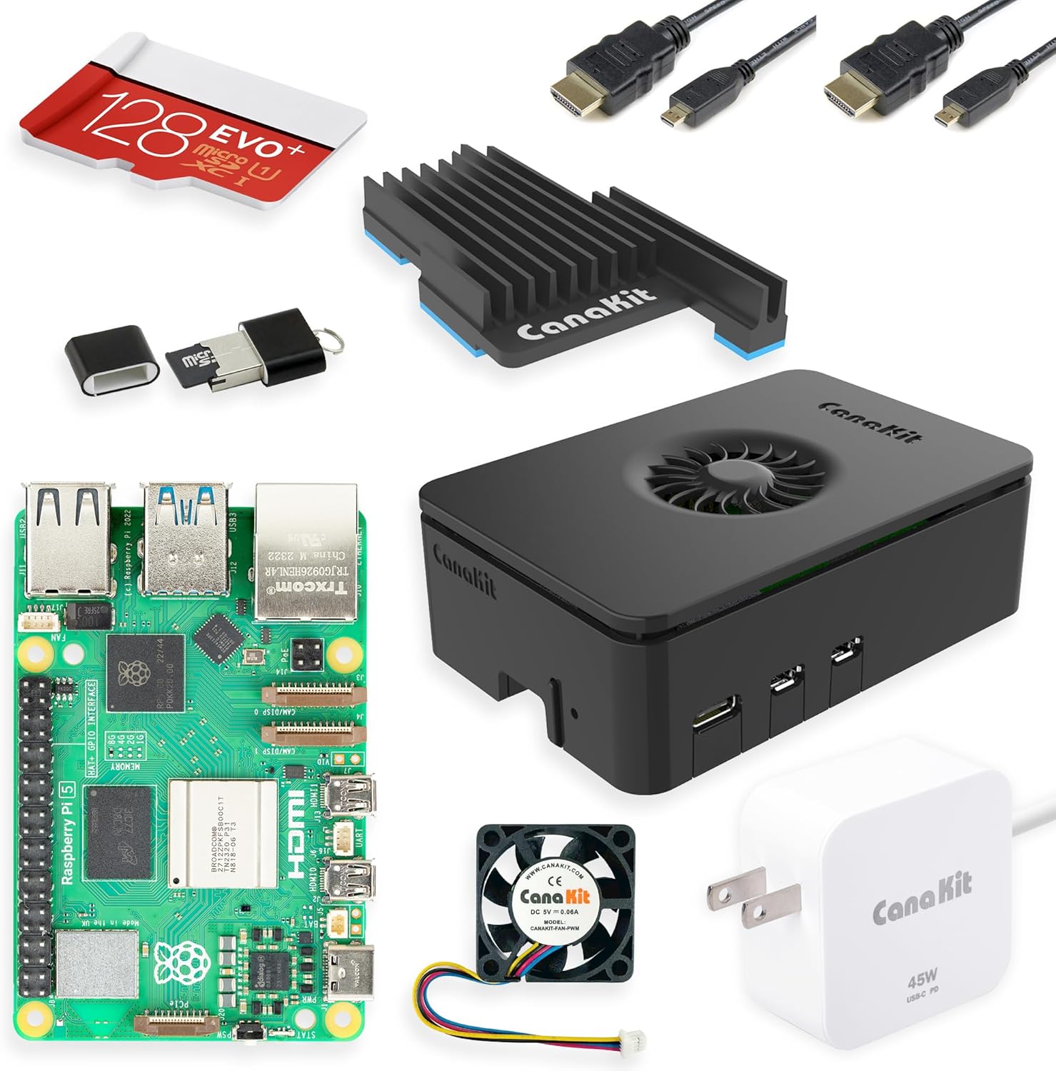 Raspberry Pi 5 Starter Kit PRO with 128GB Micro SD Card