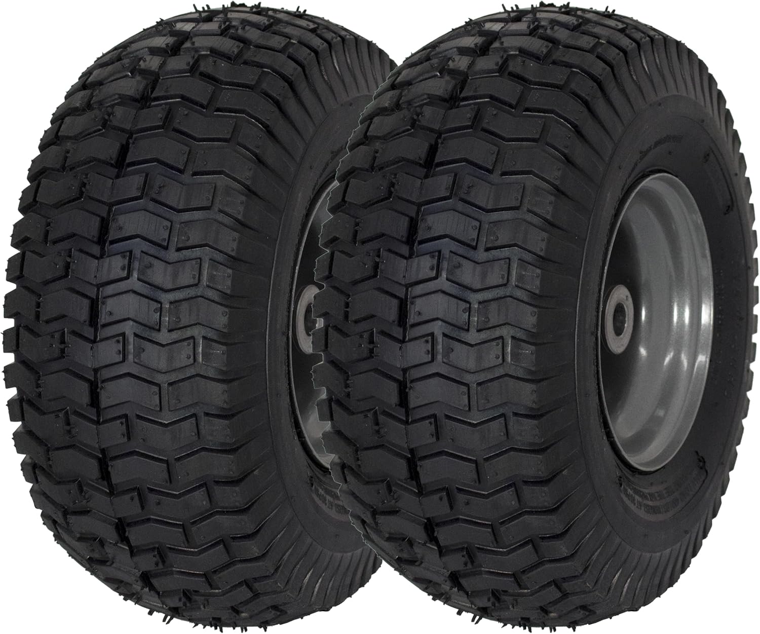 15x6.00-6 Tire and Wheel Assembly for Craftsman Mowers - 2 Pack
