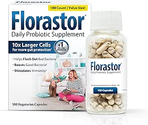 Florastor Daily Probiotic Supplement for Digestive Health Support