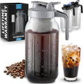 Zulay Cold Brew Coffee Maker - Smooth Flavor, Leak-Proof Lid, Fine-Mesh Filter - 64oz