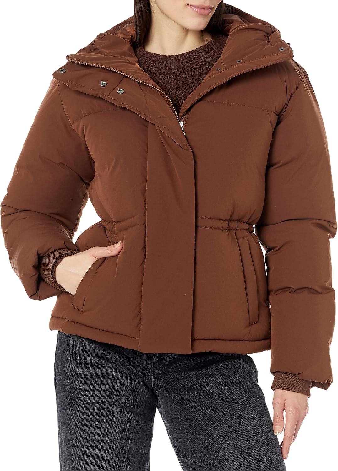 Essential Women's Short Waisted Puffer Jacket for Winter Warmth