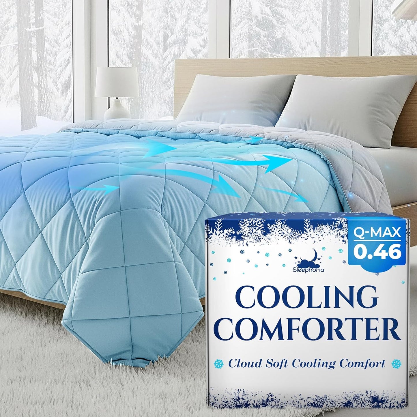 Cooling Comforter BreezeWeave Blanket for Hot Sleepers Twin Size