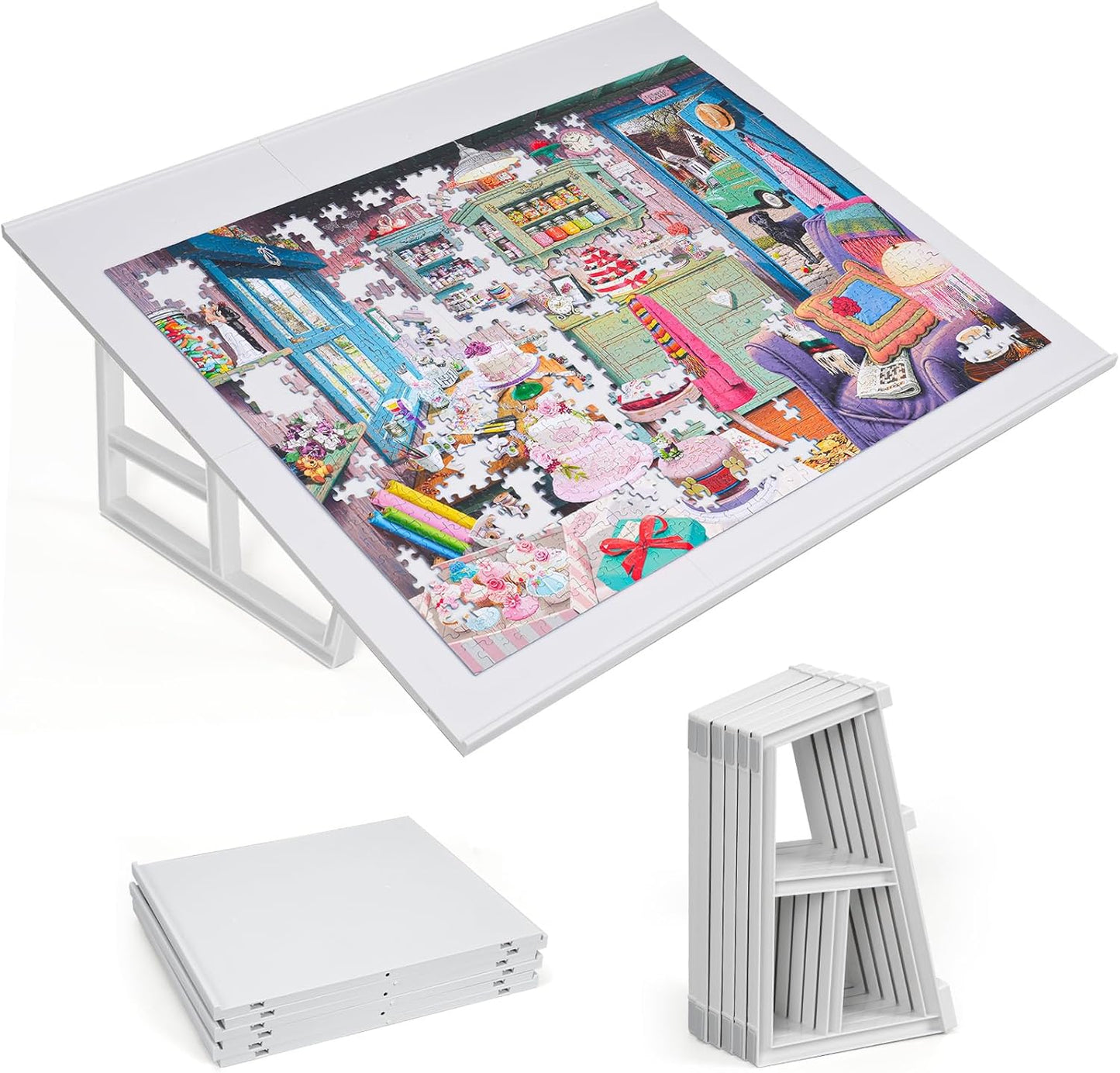 WELGEE 1000-Piece Tilting Puzzle Board for Creative Puzzlers