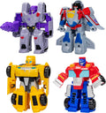 Transformers Toys Heroes vs Villains 4-Pack - Toddler-Friendly Action