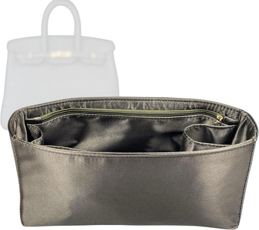 Satin Organizer for Birkin 25,30,35,40,42,45,50 with Zipper Pocket