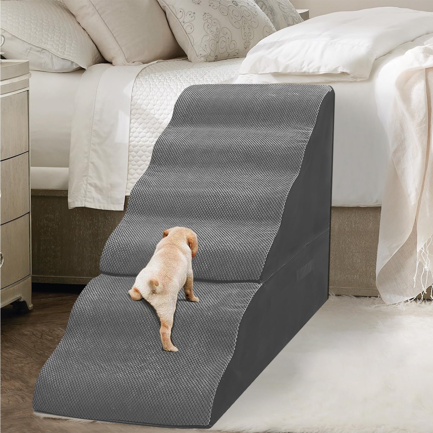 Dog Stairs for High Beds 30-36 inches Tall, 6-Step Steps