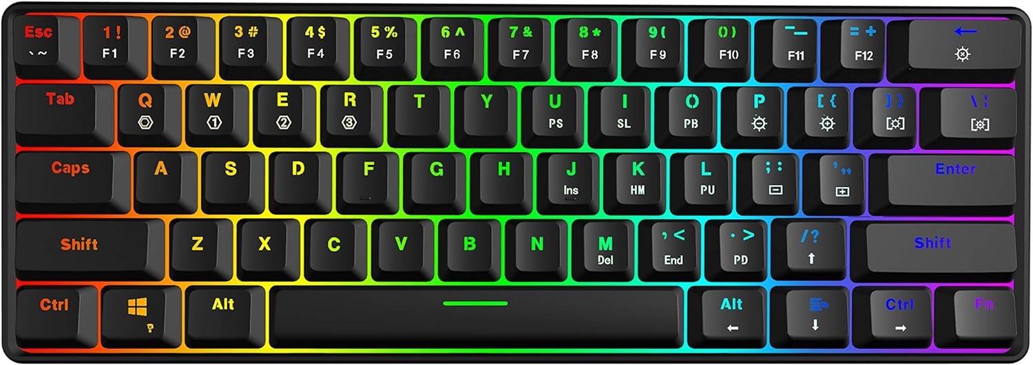 SKYLOONG GK61 60% Mechanical Keyboard with RGB Backlit Features
