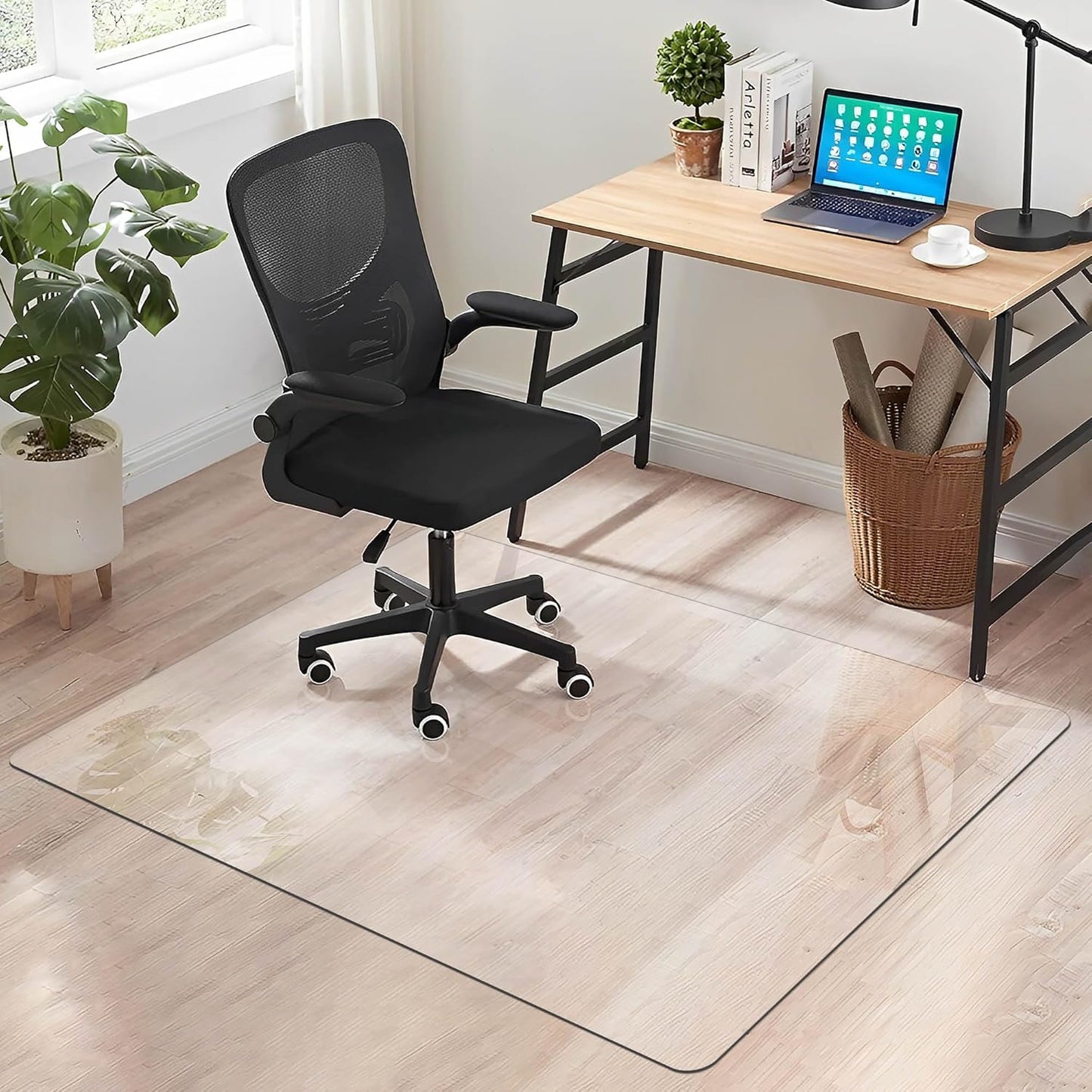 Crystal Clear Office Chair Mat for Hardwood Floors, 60 x 46 in