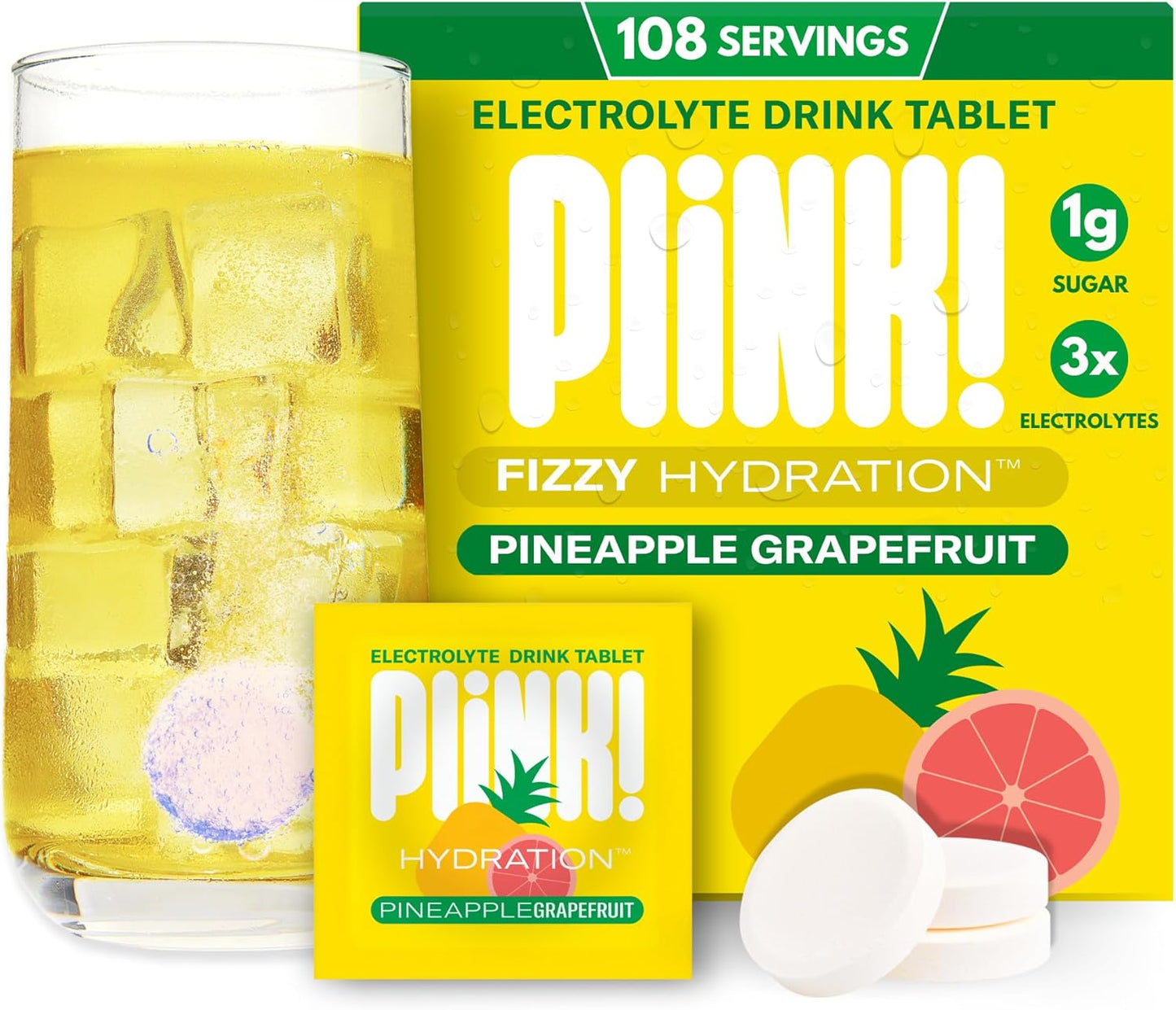 Plink! Fizzy Electrolyte Tablets for Daily Hydration Support
