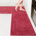 PURRUGS Machine Washable Kitchen Rug Set 2 PCS - Soft, Non-Slip Mats
