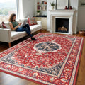Zentavio 5x7 Washable Non-Slip Vintage Floral Area Rug
