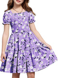 Girls Summer Dress Tie Back Square Neck Midi - Adjustable Fit