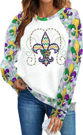 VILOVE Mardi Gras Women's Sweatshirt - Festive Carnival Chic!