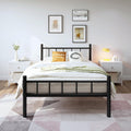 Twin Size Metal Bed Frame with Headboard & Footboard - Sturdy 14 in