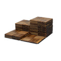 Acacia Wood Patio Deck Tiles 27 Pcs 12 Slats Interlocking - Natural