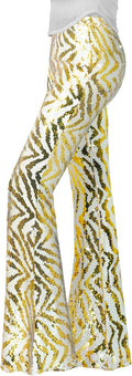 Sequin Flare Pants Sparkly High Waisted Bell Bottoms - Disco Ready