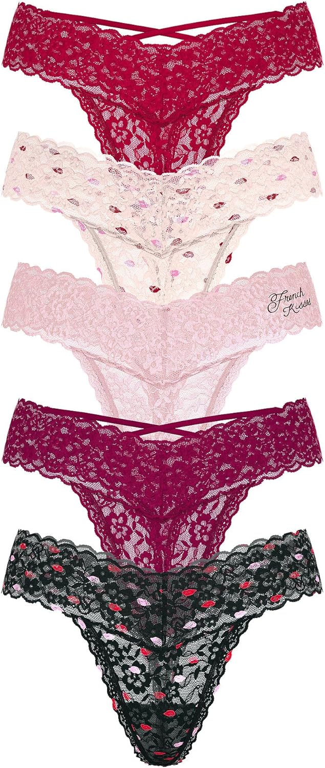 Victoria's Secret Women's Lace Thong Underwear for Comfort