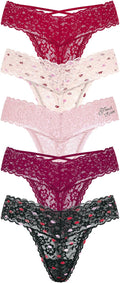 Women's Lace Thong Underwear Multi Pack - Supersoft Everyday Comfort