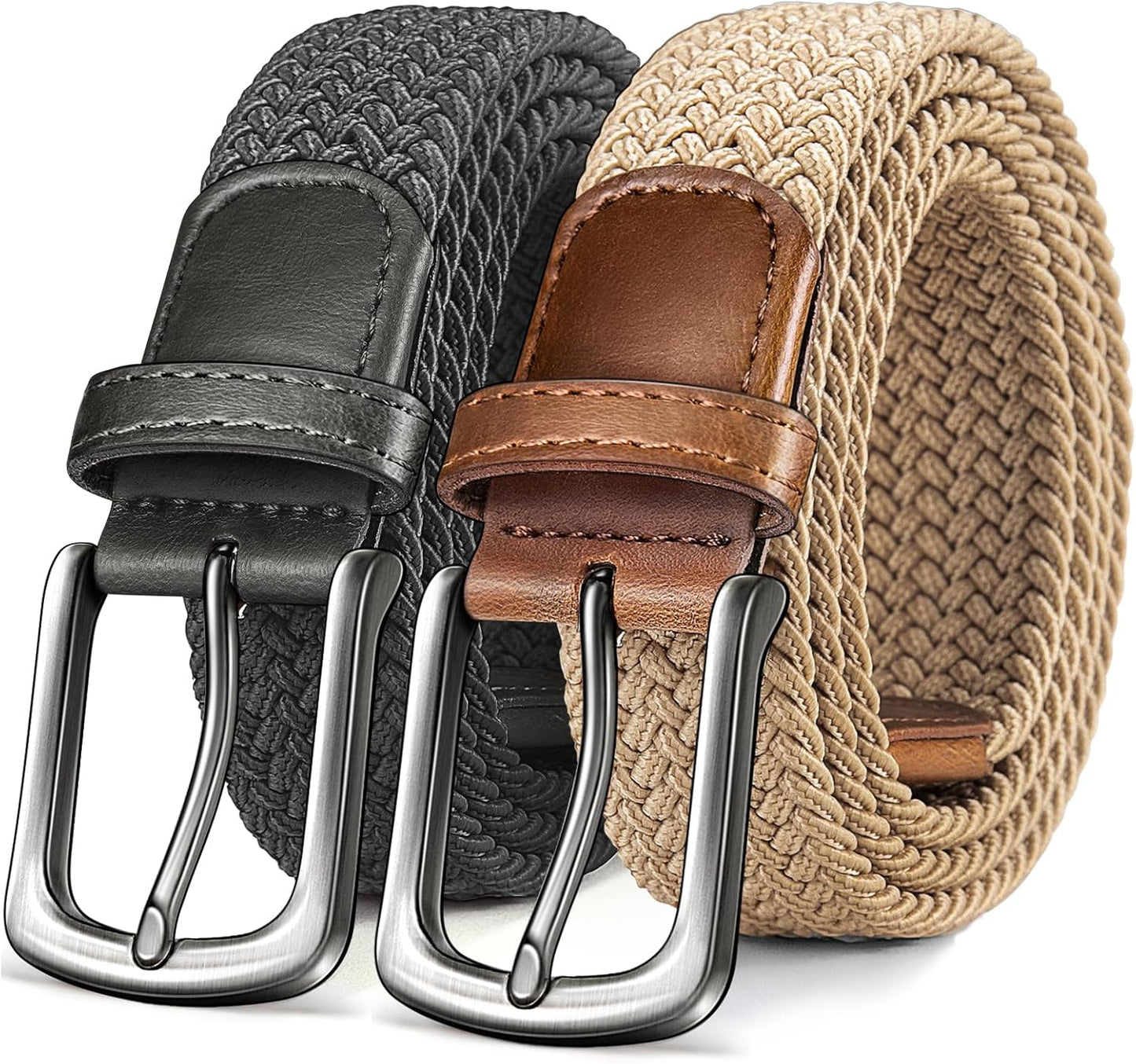 KEMISANT Men's Golf Belt 2 Pack - Stylish Stretch Belts for Comfort & Style!