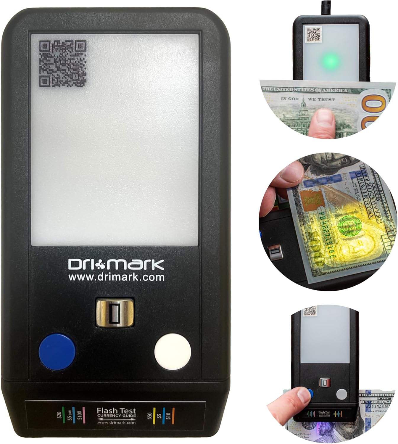 Dri Mark Flash Test Counterfeit Bill Detector for Quick Checks