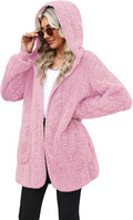 Womens Oversized Sherpa Fleece Jacket Long Cardigan - Plush Cozy