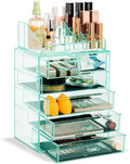 Clear Cosmetic Makeup Organizer - Spacious 6-Drawer Vanity Case