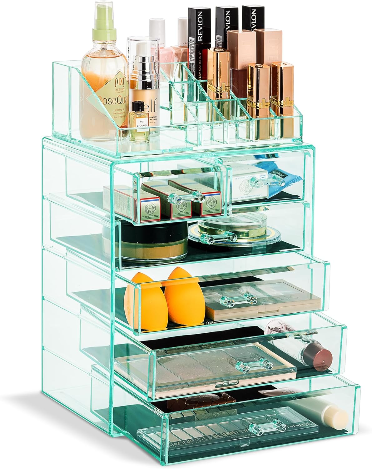 Sorbus Clear Cosmetic Makeup Organizer for Stylish Storage