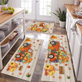 Fall Kitchen Rug Set 3 Piece Runner - Bright Farmhouse Decor