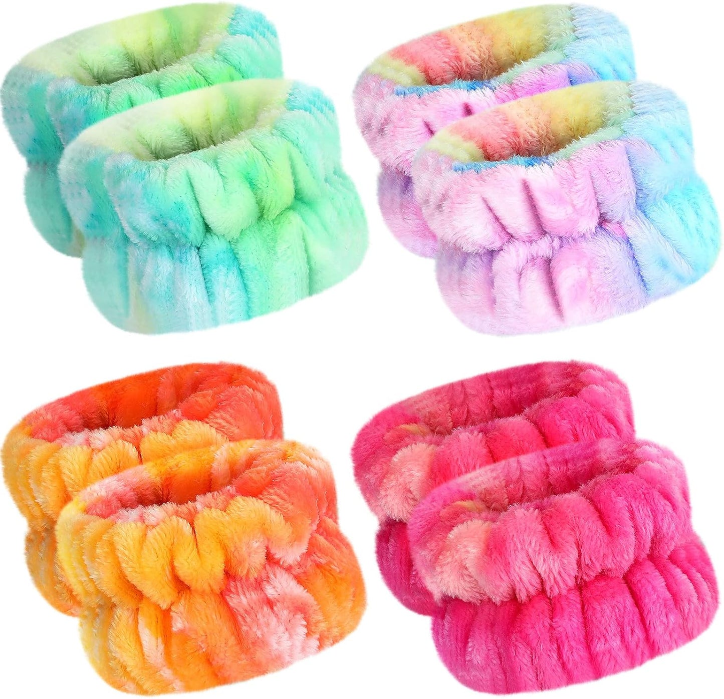 Janinka 8-Pc Absorbent Wristbands for Spa Luxury