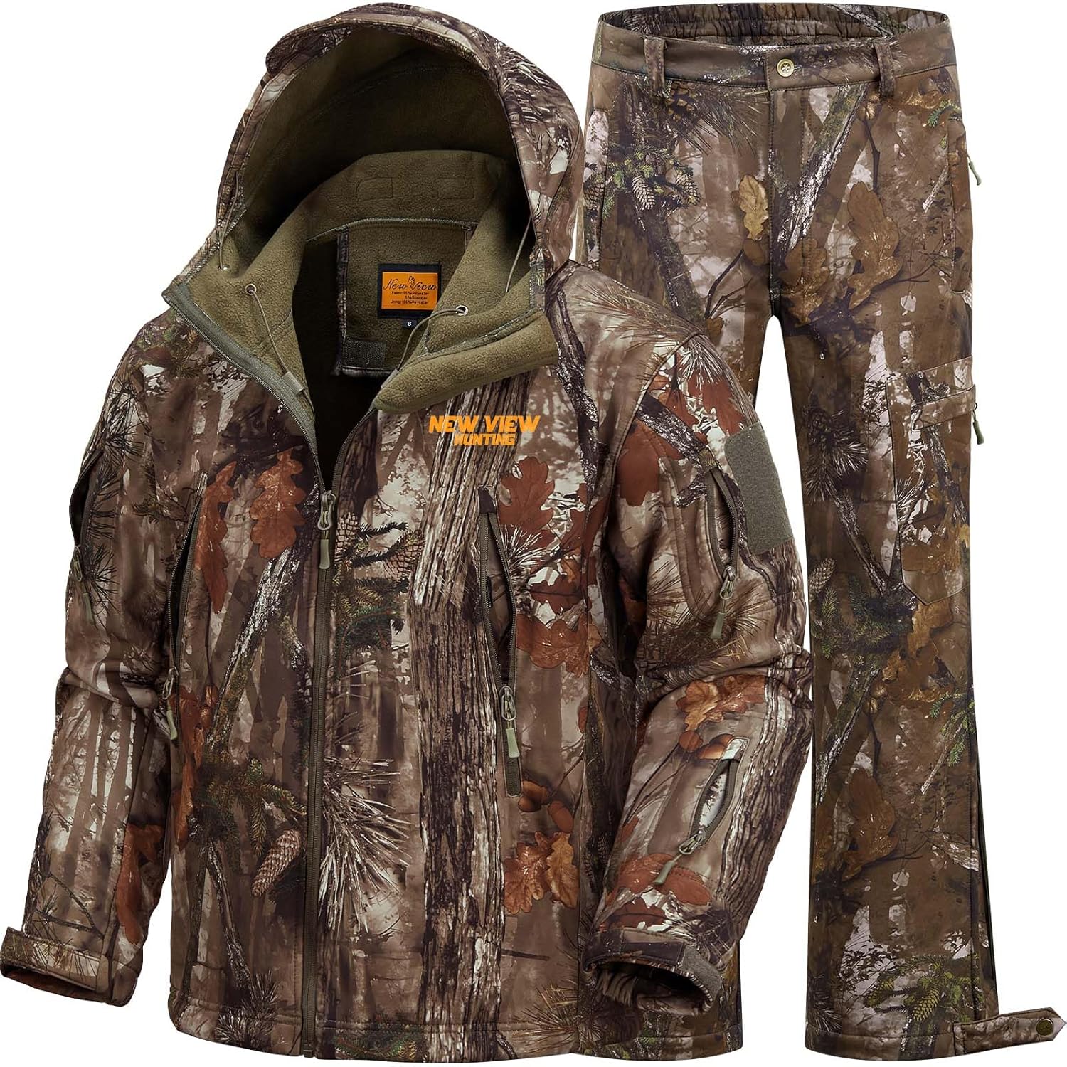 Camo Hunting Clothes for Men: Warm Jacket and Pants Set